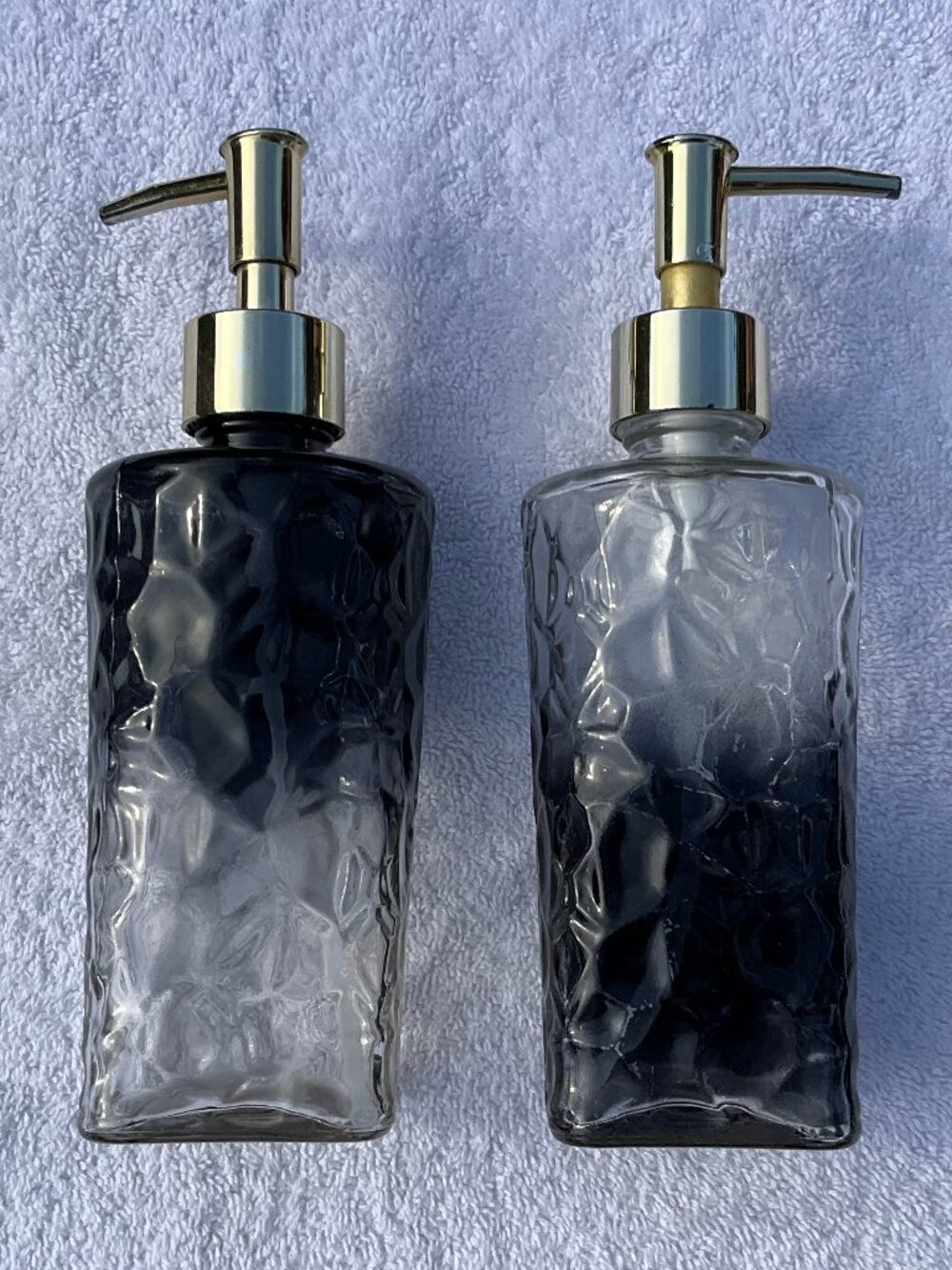 Glass Bathroom Soap Dispenser Set, New